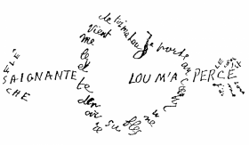 Apollinaire calligramme saignante fleche 1