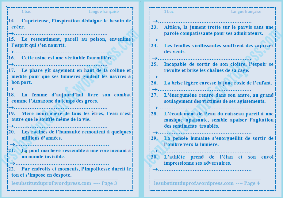 Exercice de figure de style 2