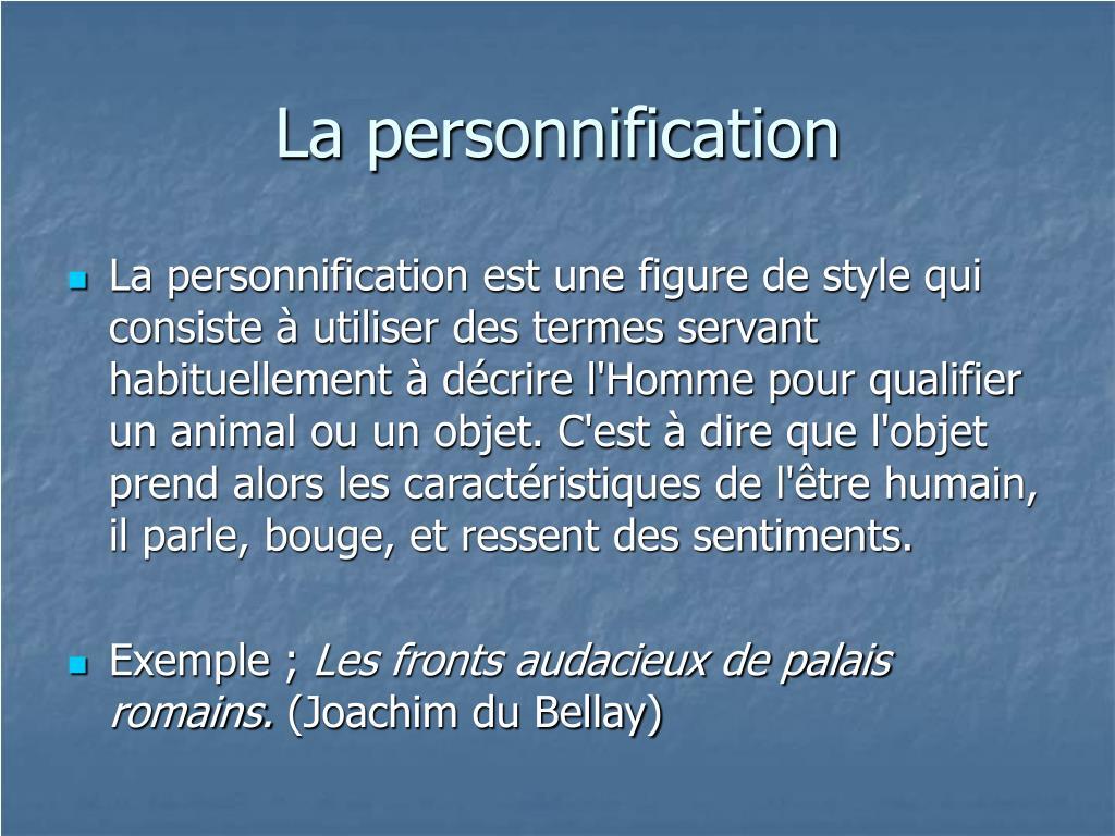 Comment analyser la personnification dans un commentaire?